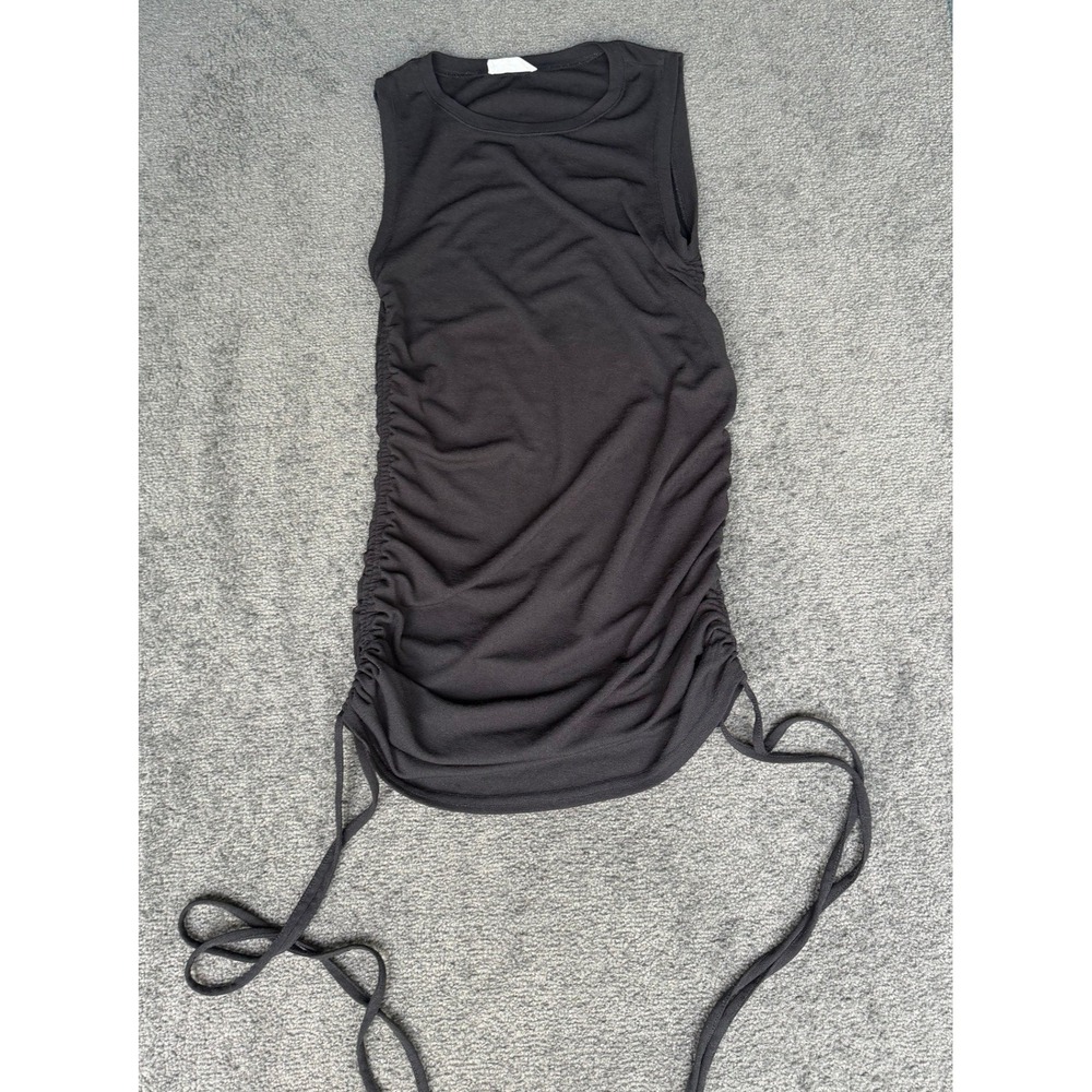 Altar'd State Black Ruched Side‎ Drawstring Sleeveless Top ND30081 Small